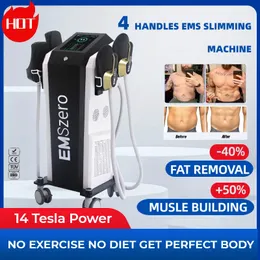 2023 HI-EMT EMSLIM Training Machine med RF EMS Cellulite Borttagning Tättning 4 handtag 14 Tesla icke-invasiv Hi-EMT-bantningsutrustning EMS-Slim Body Shaping