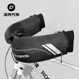 Cycling Gloves ROCKBROS sarung tangan sepeda gunung set angin hangat listrik D39 1 perlengkapan berkendara musim dingin 230905