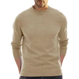 Erkek Sweaters Sonbahar Kış İnce Sweater Düz Renk Yuvarlak Boyun Külotları Harajuku Erkekler için Günlük Giyim Çekme Homme Homewear