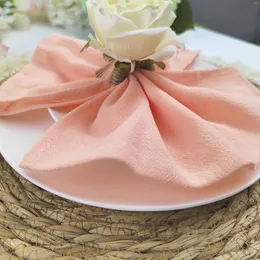 Table Napkin 4Pcs Apricot Cloth 30x45cm For Cotton Fabric Serviette Kitchen Tea Towels Farmhouse Wedding Decoration