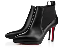 Bottines en cuir véritable de veau noir pour femmes, chaussures de luxe Sokate Carnababy/hinetta Style Dress Party S6914157