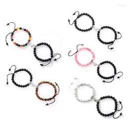 Ketting Oorbellen Set 20CF 2 Stuks Paar Armband Lange Afstand Energie Kraal Valentijnsdag Cadeau