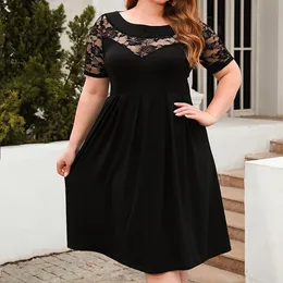 Plus size Dresses Oversized Long Dress for Women Clothing 2023 Summer Size Elegant Vestidos Female Party Black Formal Occas 230905