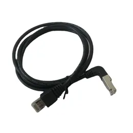 90 Degree RJ45 Adapter Data Extension Network Cable Male to Male Up Angle Black 1M