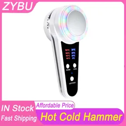 Gesichtspflegegerät Anti-Aging Hot Cold Hammer Kryotherapie Blue Photon Aknebehandlung Hautschönheitsmassagegerät Lifting Verjüngung LED-Lichttherapie