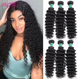 Lace Wigs Berrys Rambut Fashion Virgin Malaysia Ekstensi Gelombang Dalam 1 3 4 Buah Bundel Tenun Manusia 10 30 Inci Gratis Pengiriman 230905