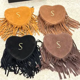 The first layer of leather design is full of fashion fringe bag classic full soft trend with essential 20X18 Crossbody bag