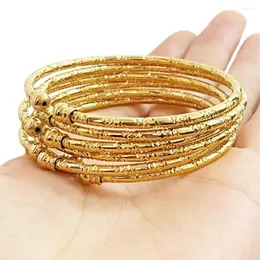 Bracciale rigido da 3 mm, bracciale in oro, palla africana ed etiope, regalo di nozze per donna di Dubai