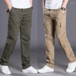 Men's Pants Work Cargo Casual Trousers Zipper Pocket High Quality Cotton Overalls Outdoor Running Mountain Hiking Y2k Menswear