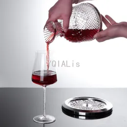 Bicchieri da vino Fashion Art 1000-1500 ml con vassoio rotante separatore Bicchiere Giroscopio Bottiglia Moda Divertente Vino rosso Whisky Decanter Regalo di lusso 230905