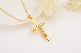 Anhänger Halsketten Männer Feines Gold Gefüllt Kreuz Großhandel Kruzifix Frauen Schmuck Mode Jesus Dekoration Kleid