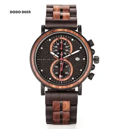 Armbandsur Dodo Deer Fashion Mens Watches Quartz Metal rostfritt stål Timer Kronograf armbandsur manlig datum Display presentförpackning 230905