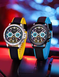Mens Watch 시계 고품질 고급 스포츠 방수 수지 쿼츠 배터리 42mm 시계