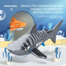 ElectricRC Animals Mini RC Shark LS-B1 Waterproof Electric Cute Sharks Animals Robots Automatic On Water Funny Remote Control Toys Children Gifts 230906