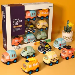 Modello pressofuso per bambini Auto inerziale Giocattoli Montessori Mini ambulanza Elicottero Tirare indietro Set con tappetino da gioco Regali di compleanno per bambini 230906