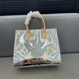 Зеркальная кожаная большая сумка OnTheGo Роскошные дизайнерские сумки большой вместимости Модные сумки для покупок с тиснением Высококачественные сумки на ремне onthego Рюкзак