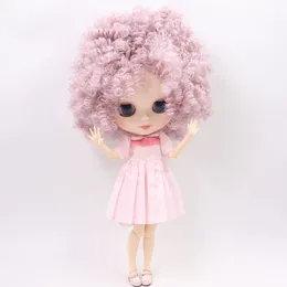 Lalki es telanjang pabrik blyth lalka tidak bl049 2352 Ungu Mix Pink Rambut afro sendi tubuh kulit putih neo 1 6 BJD 230905