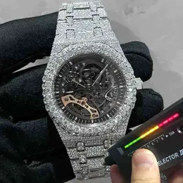 VV80 KLWD WRISTWATCH 2022 NEW إصدار Ston Skeleton Watch Pass TT Mens Diamonds أعلى جودة Mechanical Eta Movement Luxury Iced Out Sapphi