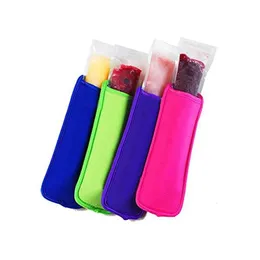 Ice Cream Tools Neoprene Popsicles Sleeve Holder Popsicle Bags Zer Pop Holders Reusable Summer Ices Drop Delivery Home Garden Kitche Dh43M