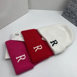 Модная брендовая дизайнерская шапка высокого класса, осенне-зимняя новая теплая шерстяная шапка из кроличьей шерсти, смешанная вязаная шапка для мужчин и женщин, одинаковая