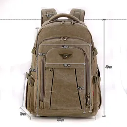 School Bags Mens Military Canvas Backpack Zipper Rucksacks Laptop Travel Shoulder Mochila Notebook Schoolbags Vintage College 230905 From 32 DHgate