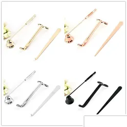 Candele Set di accessori per candele 3 pezzi / lotto Kit di strumenti Snuffer Trimmer Gancio regalo per gli amanti dei profumi 0429 Consegna a goccia Giardino domestico Dhb0E