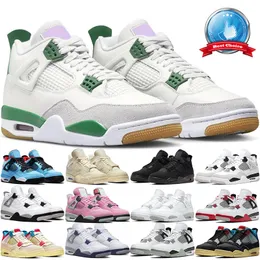 4 4S Basketballschuhe Military Black Cat University Blue Sail Pure Money Lightning White Oreo Red Thunder Bred Cement Green Neon Männer Frauen Sport Trainer Sneakers