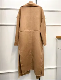 Totem * New Classic Coat Women's 23 Autumn/Winter Simple Casual Loose Long Double sided Wool Coat Coat