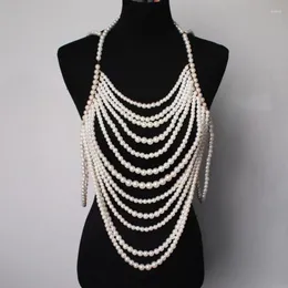 Łańcuch Naszyjnik ręcznie robiony perłowy nieregularny styl fali sukienki ślubne Akcesoria moda luksusowy nowoczesny 1pc