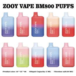 Original Zooy Vapes Einweg-Puff 800, Savage Vapes Puff 600, zertifizierte Marke, Mini-Bar-Mesh-Spule, 20 mg, vorgefüllte Öleinspritzung für den direkten Gebrauch, Mini-Zooybar