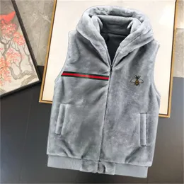 Moda masculina colete de algodão de pelúcia design masculino e feminino sem mangas jaqueta outono / inverno casaco casual casal colete casaco quente tamanho grande M-3xl # 044