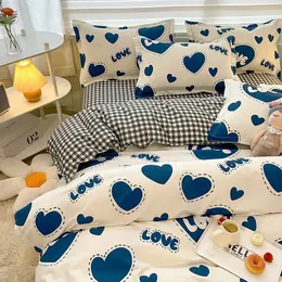 Set di biancheria da letto Set semplice nordico Copripiumino per adulti Copriletto matrimoniale Letto grande Piumino per cartoni animati Biancheria per bambini 230906