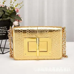 Women's Designer Bags Tote New Leather Bag Fashion Snake Golden Top Cow Tf Diagonal Cross Small Square Factory Direct Sales