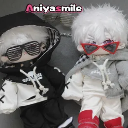 Dolls Busana Punk buatan tangan untuk boneka 30cm pakaian Aksesori setelan Hoodie tokoh Anime hadiah Natal anak anak 230905