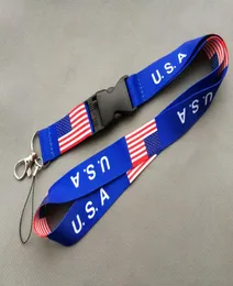 2 types TRUMP lanyards USA Removable Flag of the United States Key Chains Badge Pendant Party Gift moble phone lanyard LJJA42508508347