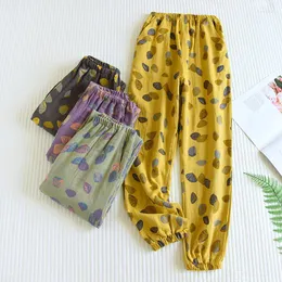 Women's Sleepwear 2023 Spring And Autumn Japanese Pants Cotton Sleeping Ladies Thin Close-up Loose Home