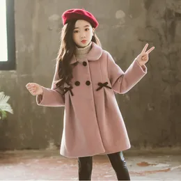 Jackets Children Jacket for Girls Winter Wool Warm Overcoat Fashion Girls Clothes Kids Outerwear Autumn Girls Coat 4 6 8 10 12 13 Years 230905