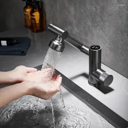 Grifos de lavabo de baño All Copper Universal Digital Digital Display Gasin Outlet Washbasin Toucet Ioder