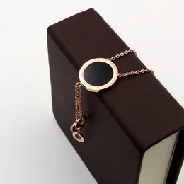 Lång tröja kedja svartvitt dubbelsidig färgade kammusslor Romerska siffra Tassel Circle Rose Gold Sweater Chain