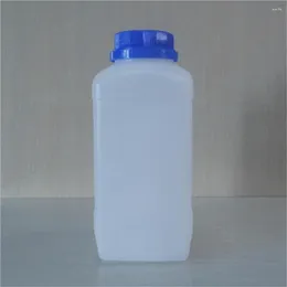 X500 ml biała plastikowa butelka Próbka Fiolki Pokrywa niebieska śruba na pokrycie