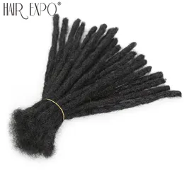 Echthaar-Bulks, handgefertigte Dreadlocks, synthetische Perückenverlängerungen, schwarze Reggae-Perücke, gehäkeltes Flechthaar für Afro-Frauen und Männer, Hair Expo City 230906