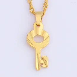 Anhänger Halsketten FS Schlüsselform Gold Halskette Schmuck für Party Damen Geschenk