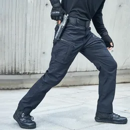 メンズパンツ戦術的な男性ウォータープルーフマルチポケット弾力性ズボンジョガーメン