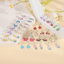 Boucles d'oreilles à dos paires de 20 boucles d'oreilles colorées non percées à clipser, cadeau de fête-princesse 40 go