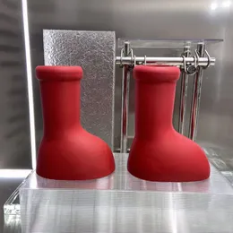 إثبات المياه الكبيرة الحمراء الحمراء 3D أحذية فاخرة فاخرة إجمالية حمراء حذاء الكاحل المصممين من الرجال جوارب النساء