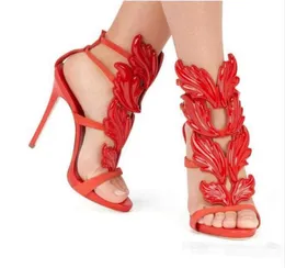 2017Top Brand Summer New Design Women Fashion Cheap Gold Silver Red Leaf High Heel Peep Toe Dress Sandals Shoes Pumps Women7848671