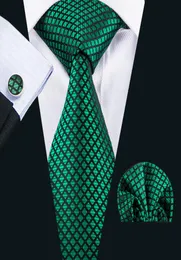 Cravates rapides bleu pas cher mode luxueux hommes cravate en soie cravate poche carré boutons de manchette ensemble pour hommes d'affaires mariage Par3827672