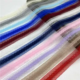 5yards 25mm Organza Lace Ribbon Handicrafts Embroidered Net Lace Trim Ribbon For Wedding Crafts Decorations DIY Gift wrapping
