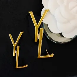 Famous Design Gold Y Brand Luxurys Brooch Women Letter Brooches Suit Pin Fashion Jewelry Clothing Decoration High Quality Accessories