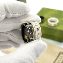 2023 Luxus-Designer-Ring mit klarem Schriftzug, feine Verarbeitung, voller Persönlichkeit, Schmuck aus Gold und Silber, Hochzeitsfeier, Paar-Geschenkringe für Damen und Herren